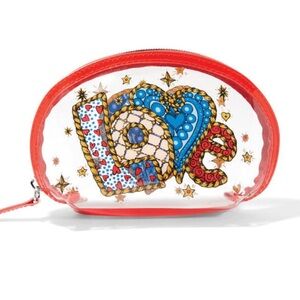 Like New! Brighton Celebrate Clear Zip Pouch Cosmetic Bag. Love.